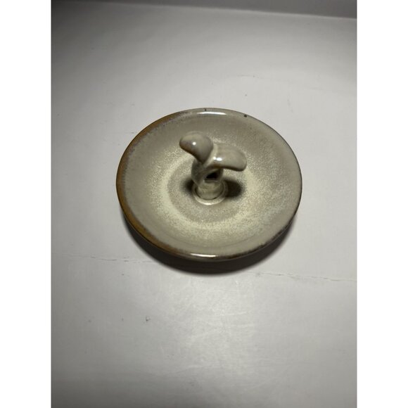 Tea Cup Mug Lid Warmer VTG Studio Ceramic Teabag Dish Handle Coffee or Ring Dish - Picture 1 of 4